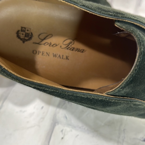 Loro Piana Open Walk Chukka Ankle Boots Moss Green Suede - Picture 6 of 14